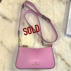 BRAND NEW - Kate Spade New York - Pink Saffiano Leather Small Crossbody.